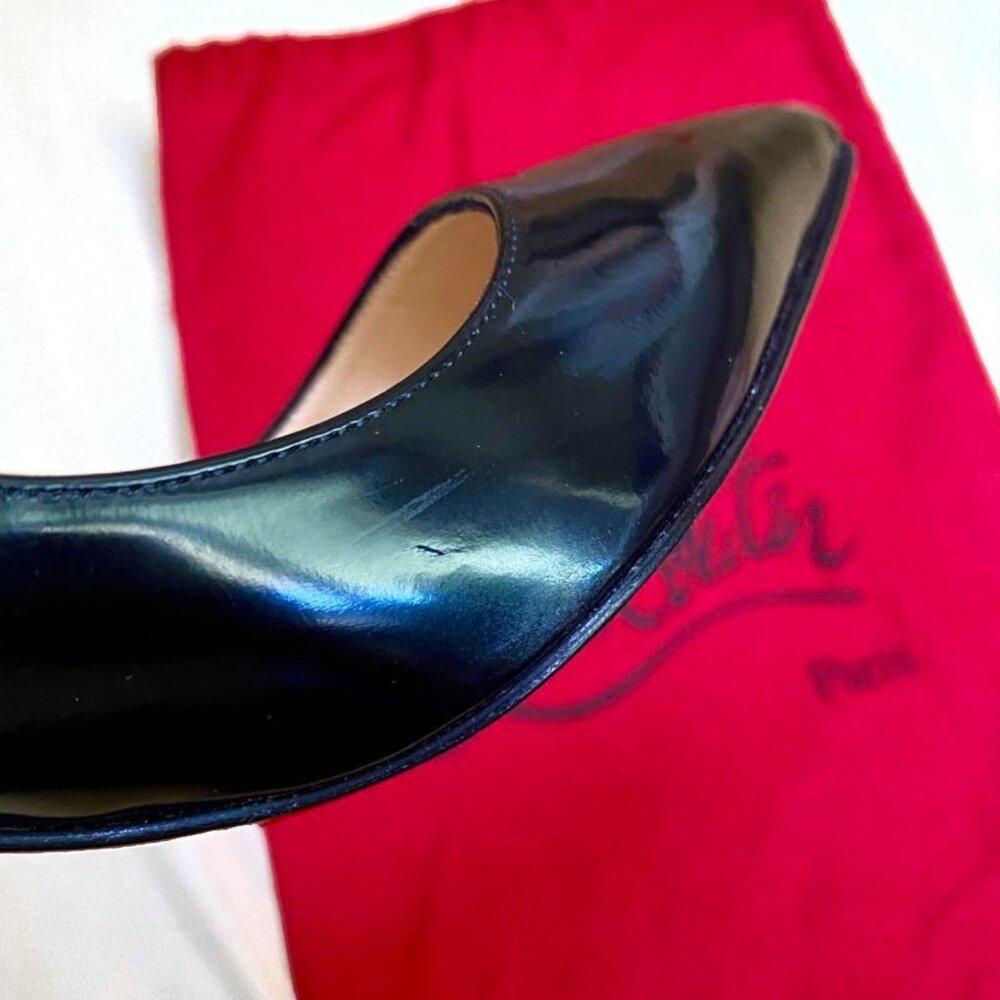 Christian Louboutin Pigalle 85 Patent Black Pumps - Picture 7 of 12